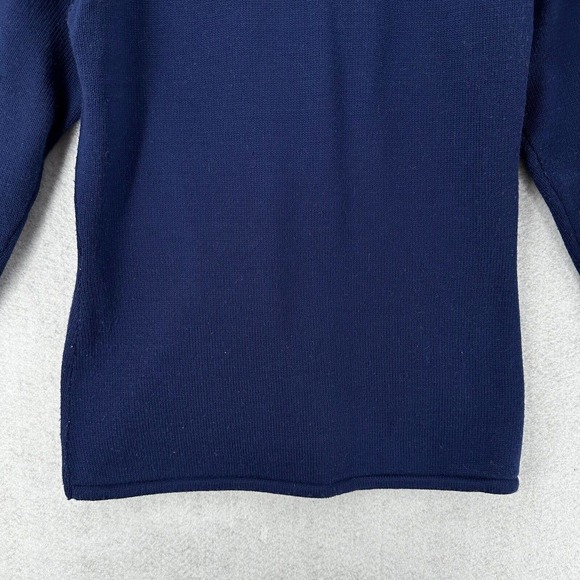 Vintage Counterparts Cardigan Sweater Womens SMALL‎ Navy Blue Crested Logo Wool - Picture 7 of 14